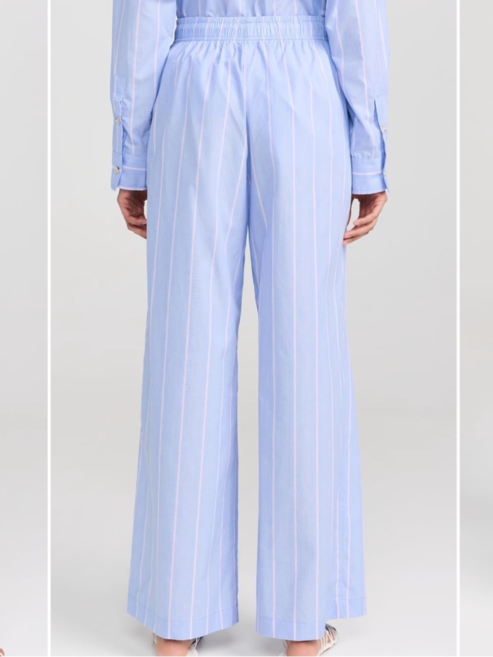 Donni Stripe Pop Pants in Tomato Pinstripe - Picture 2 of 6